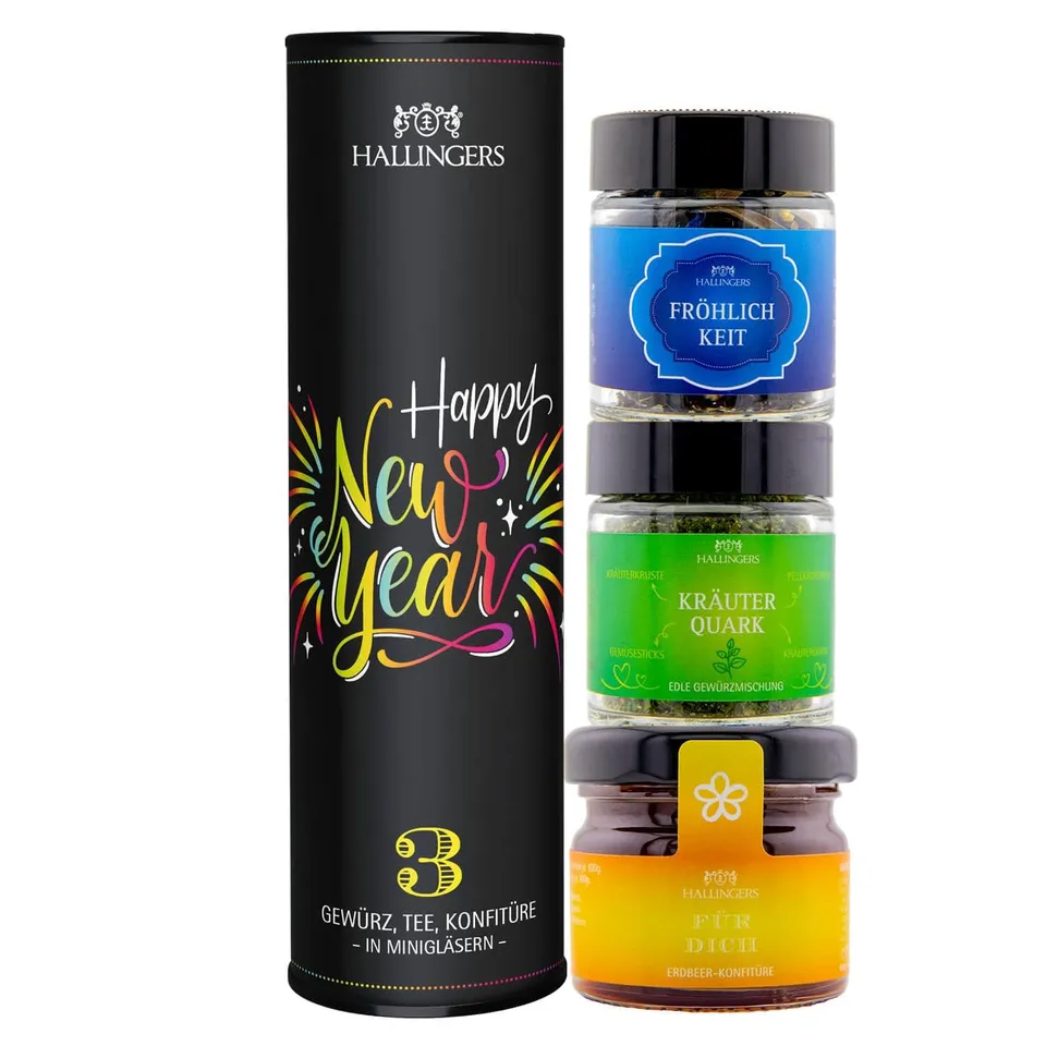 hallingers-geschenkesets-happy-new-year-feinkostset-3-minigl-ser-46g image 1