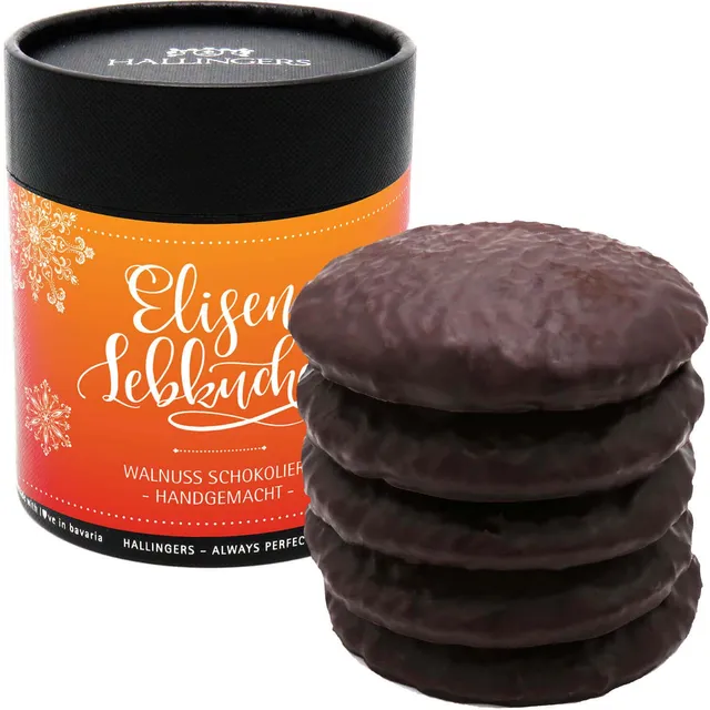 hallingers-gen-sse-elisen-lebkuchen-walnuss-zartbitter-5-stk image 1
