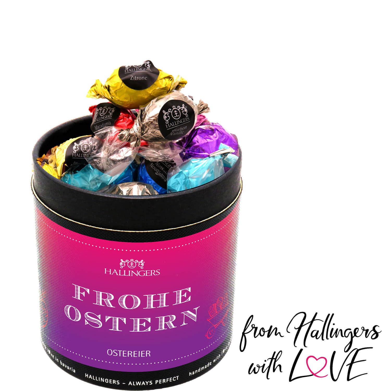 hallingers-pralinen-frohe-ostern-osterei-400g-xxl-geschenkdose image 5