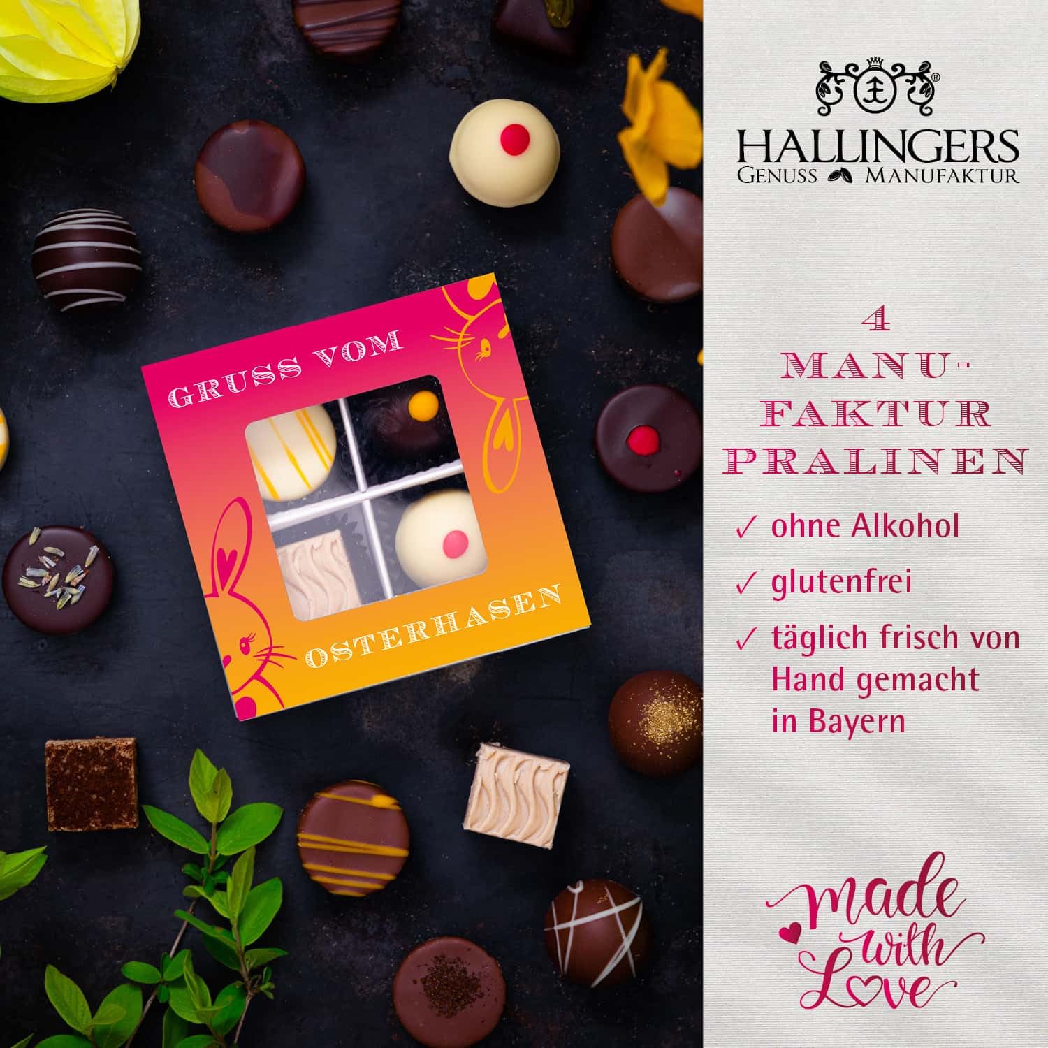 hallingers-pralinen-gru-vom-osterhasen-14159-box-ohne-alkohol image 2