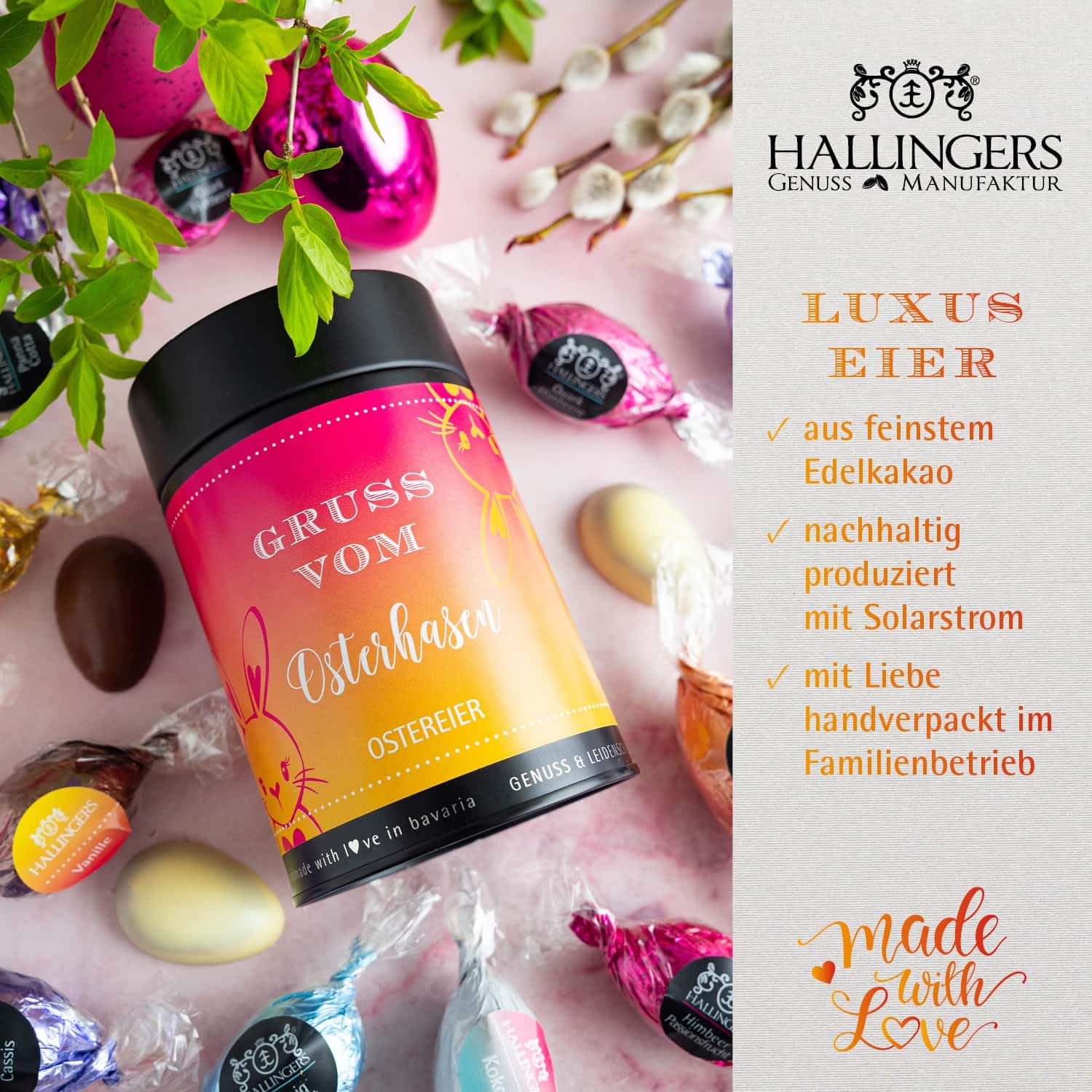hallingers-pralinen-gru-vom-osterhasen-ostereier-dose-ohne-alkohol image 3