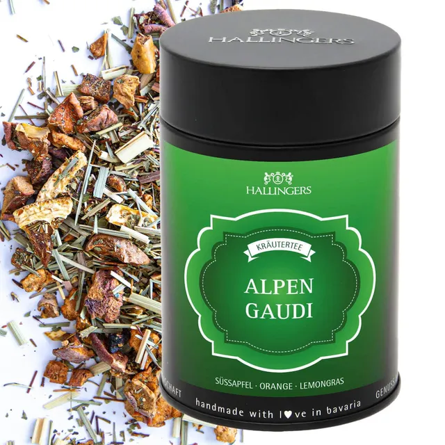 hallingers-tee-alpengaudi-kr-utertee-lose-geschenk-dose-apfel image 1