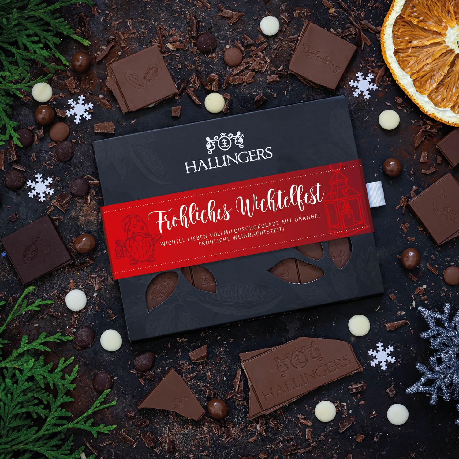 hallingers-schokolade-fr-hliches-wichtelfest-vollmilch-orange-tafel-90g image 2