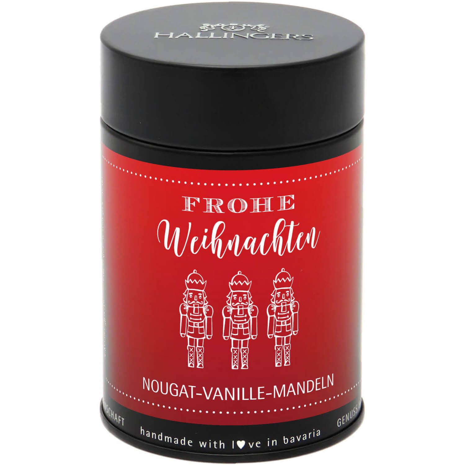 hallingers-schokolade-frohe-weihnachten-nougat-mandeln-150g-dose image 5