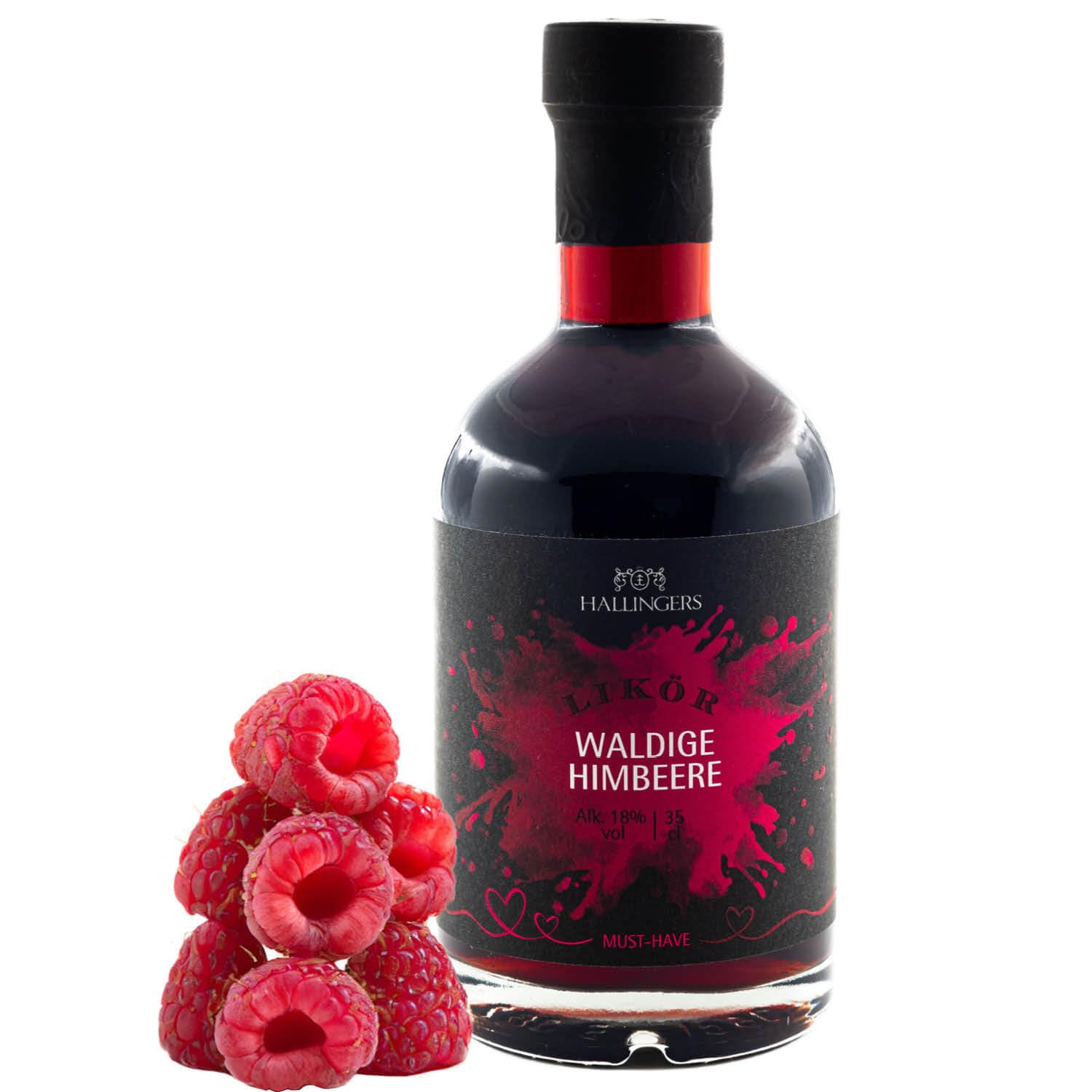 hallingers-himbeere-lik-r-geschenkflasche-350ml-18-vol-fruchtig image 1
