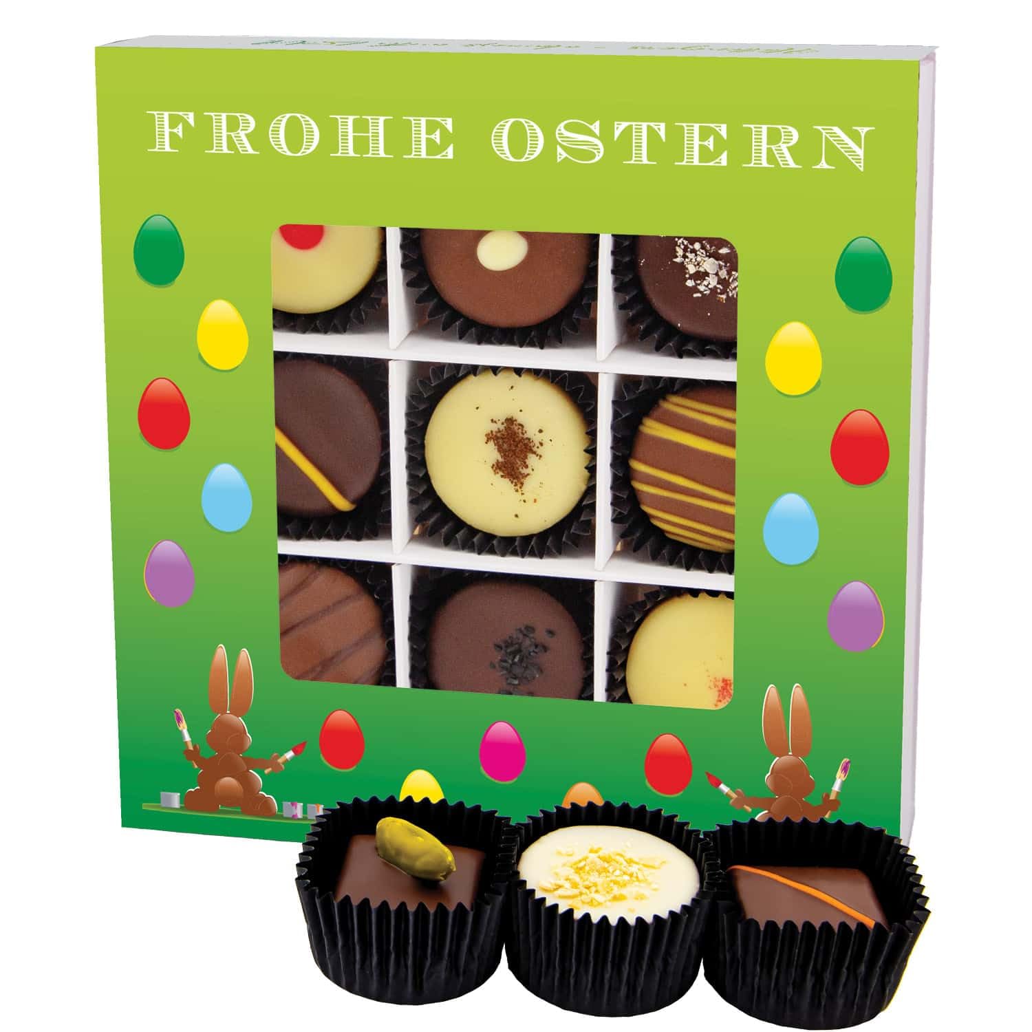 hallingers-frohe-ostern-pralinenbox-108g-9-pralinen-gr-n image 1