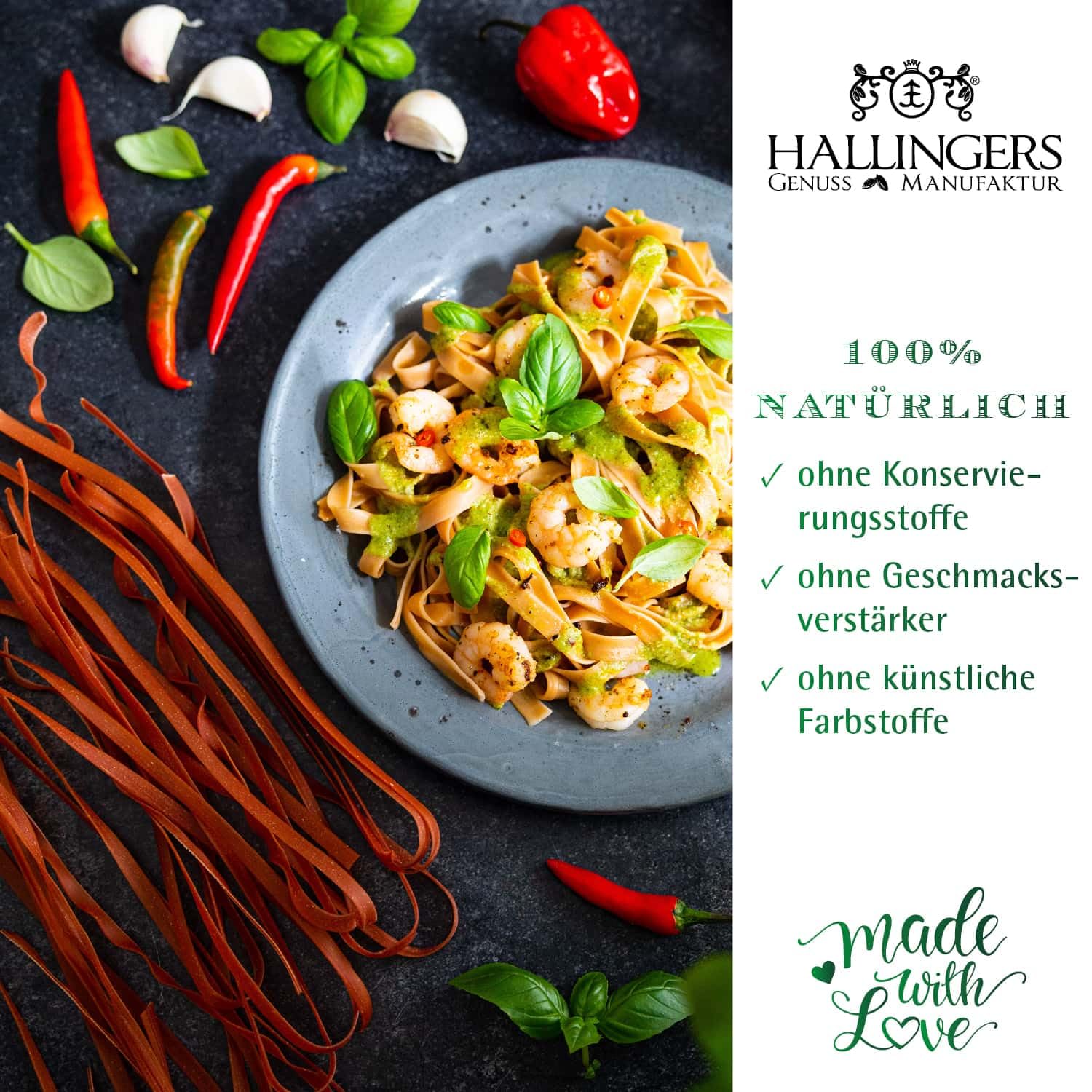 hallingers-chili-nudeln-edel-pasta-250g-geschenk-freilandei image 4
