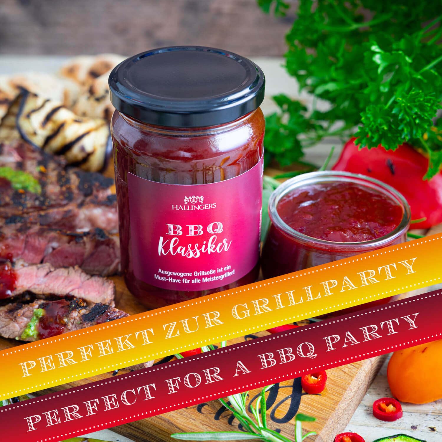 hallingers-honig-chutney-bbq-klassiker-glas-260g-grill-sauce image 3