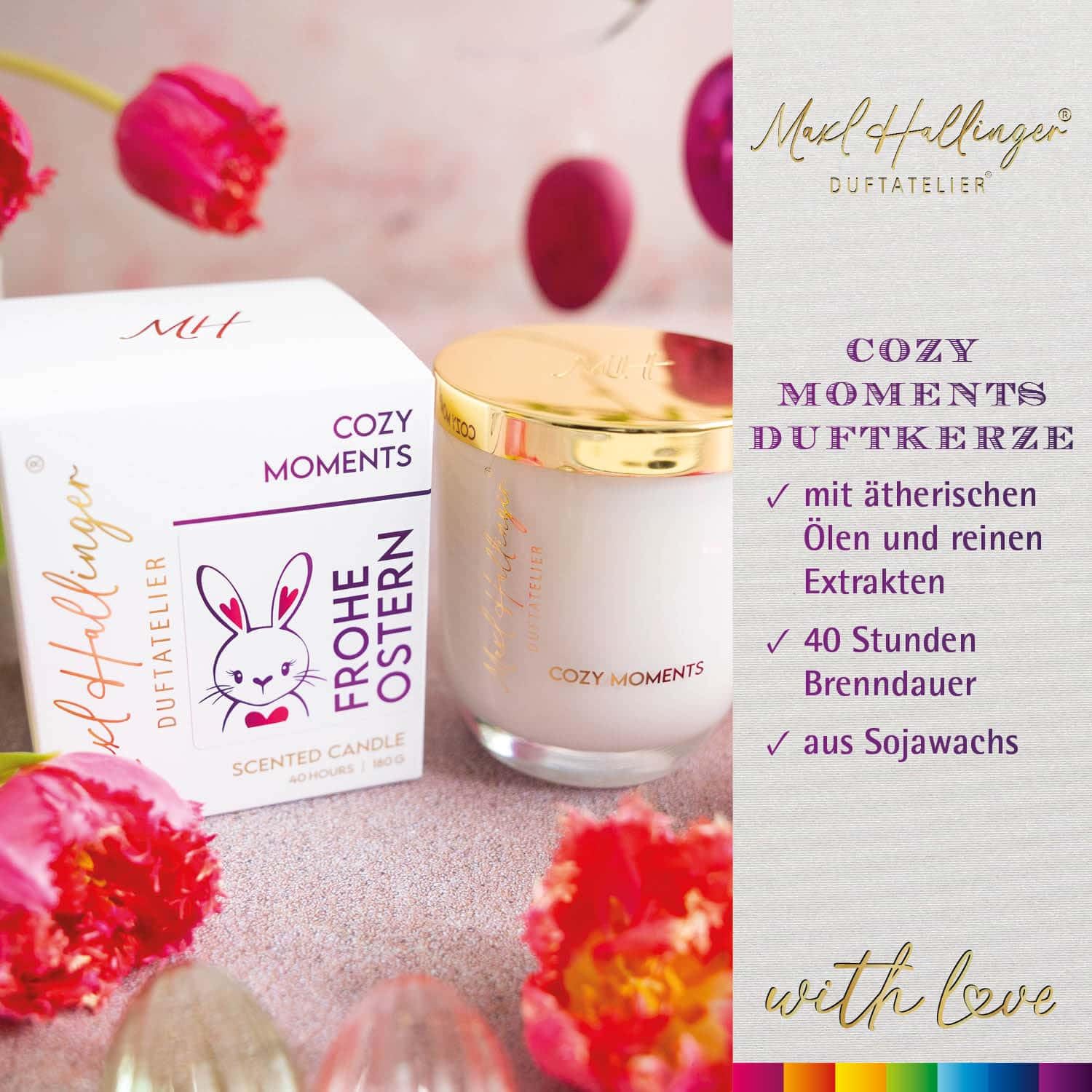 hallingers-spirituals-frohe-ostern-duftkerze-cozy-moments-box image 2