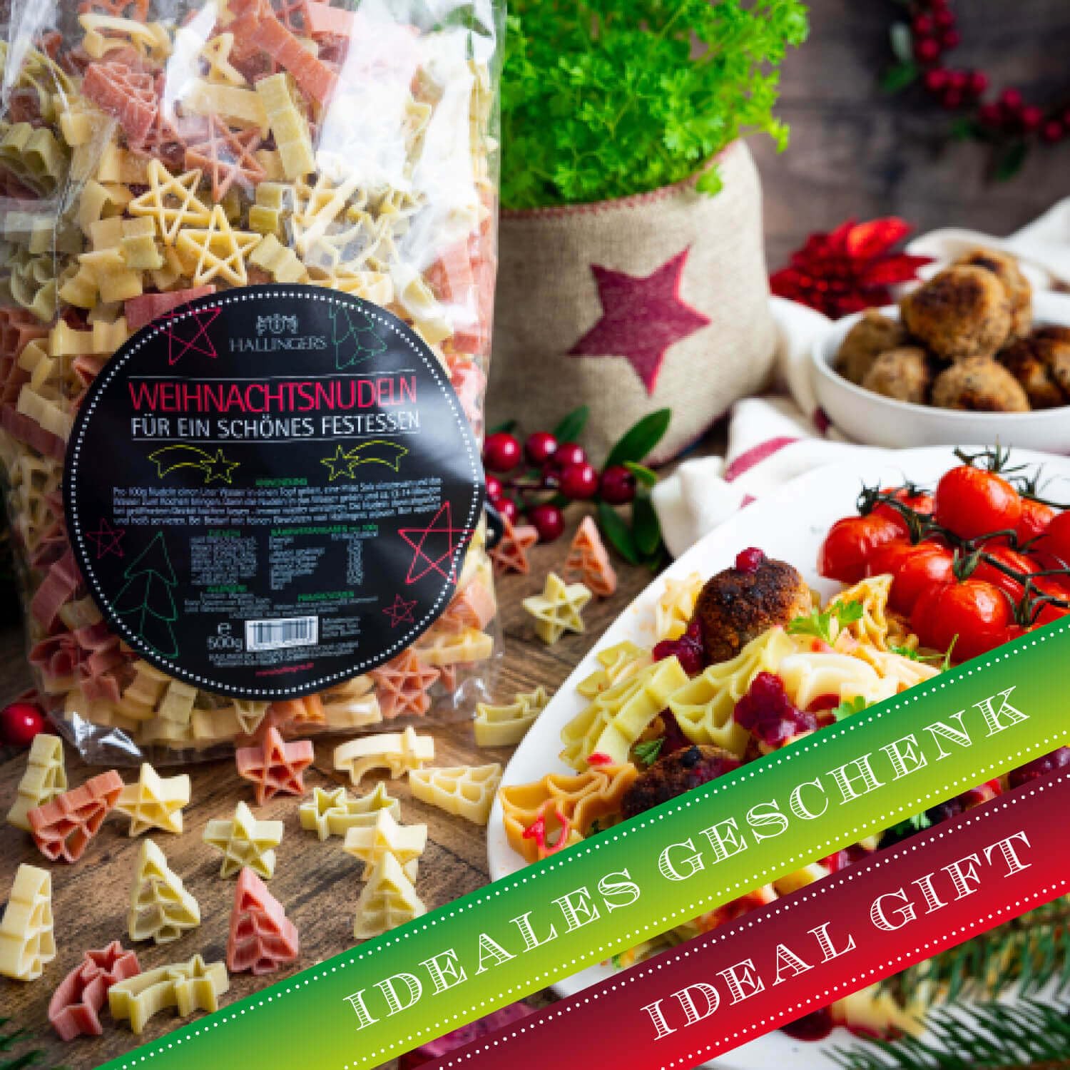 hallingers-kochen-bunte-weihnachtsnudeln-pasta-250g image 3