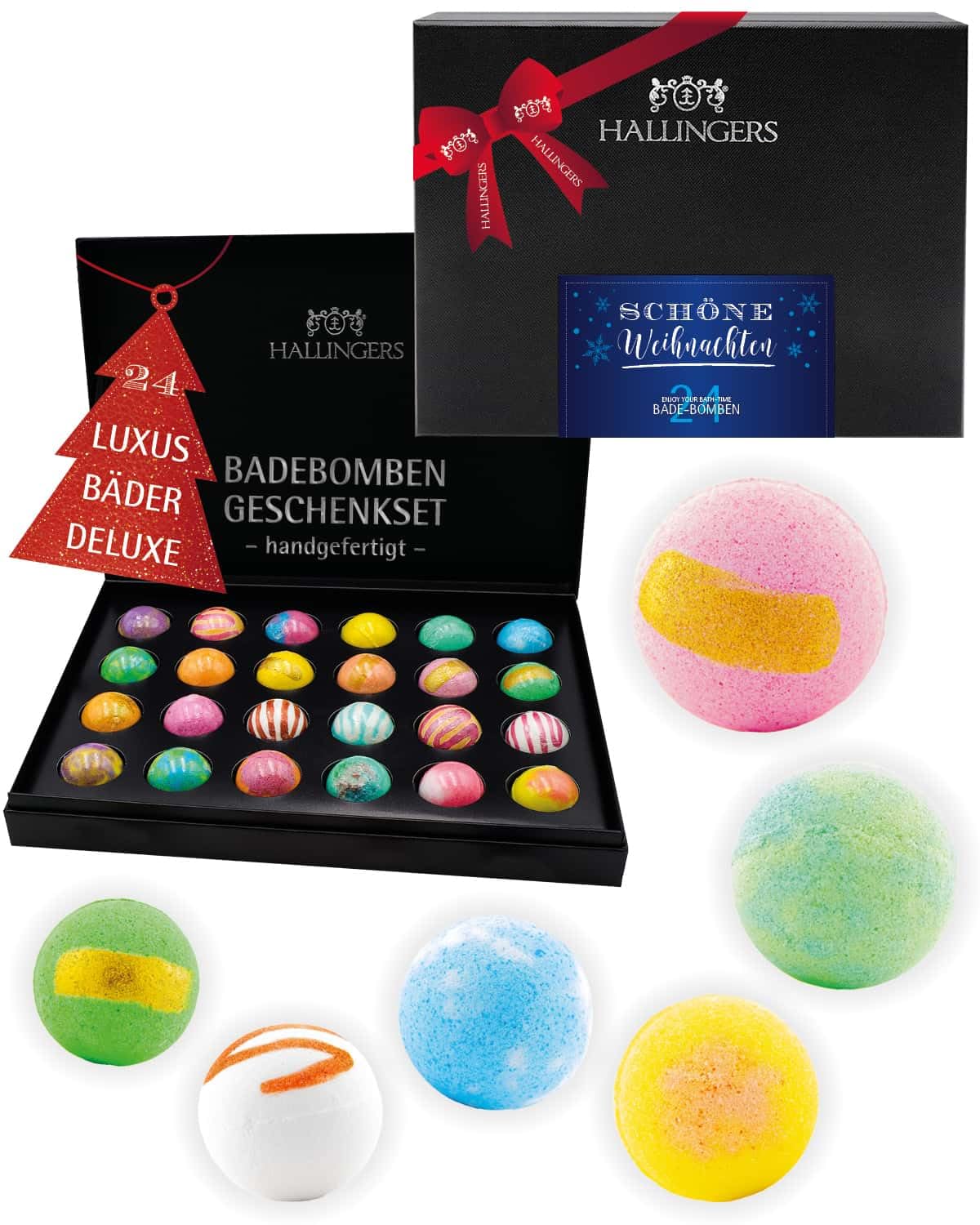hallingers-wellness-sch-ne-weihnachten-badebomben-24tlg-box image 1