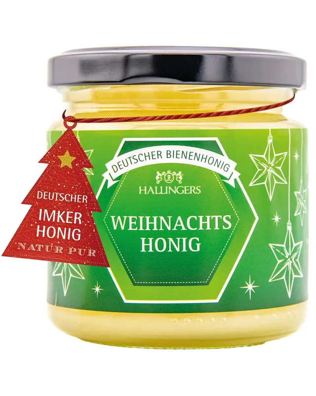 hallingers-honig-konfit-ren-weihnachts-honig-wald-bl-te-250g image 1