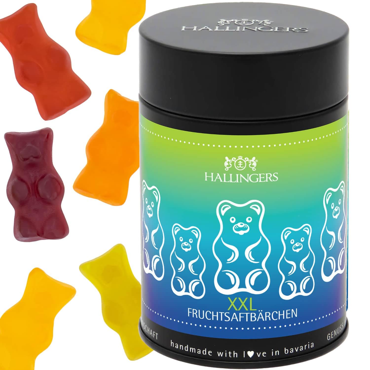 hallingers-gen-sse-fruchtsaftb-rchen-blue-dose-150g-fruchtig image 1