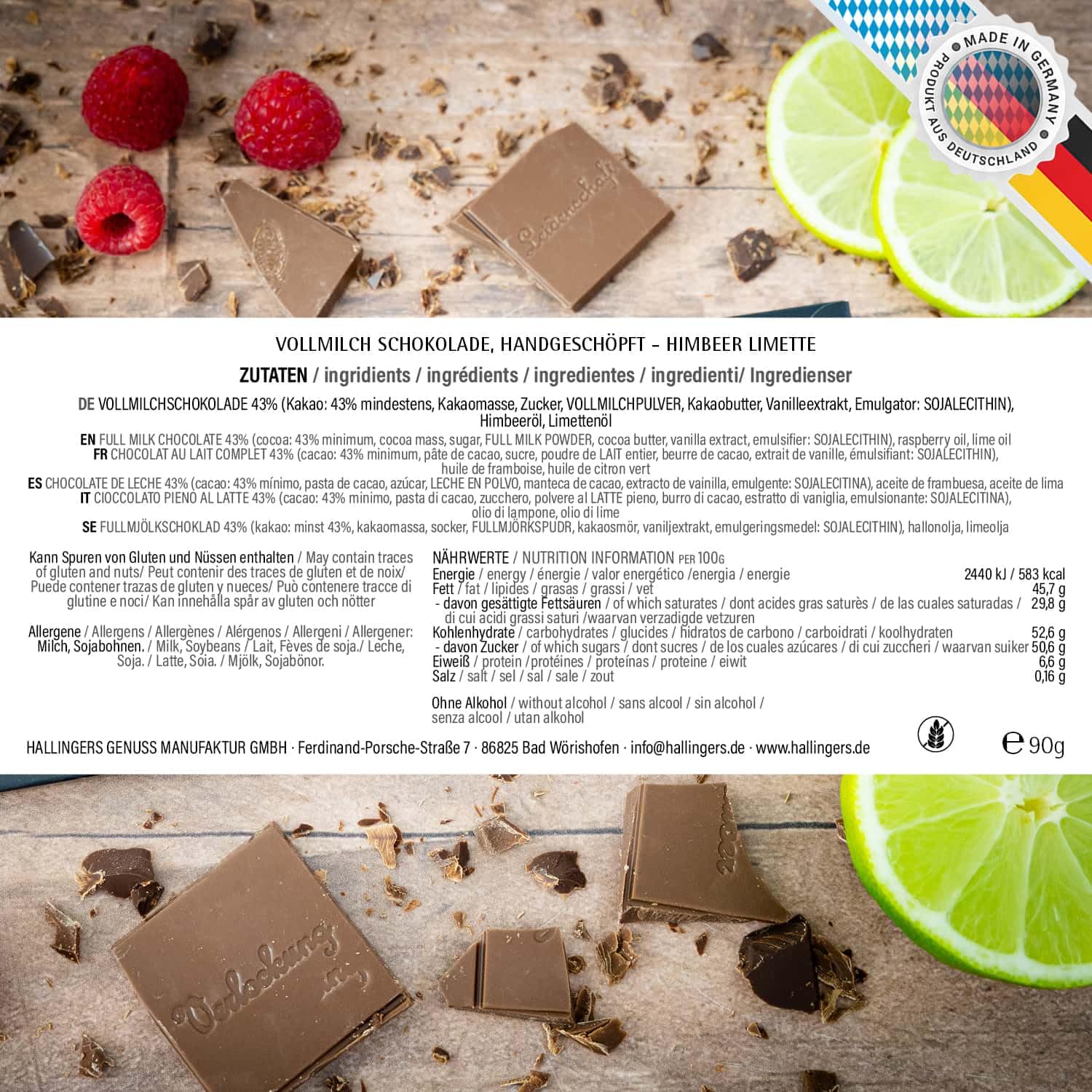 hallingers-schokolade-himbeer-limette-tafel-90g-vollmilch image 6