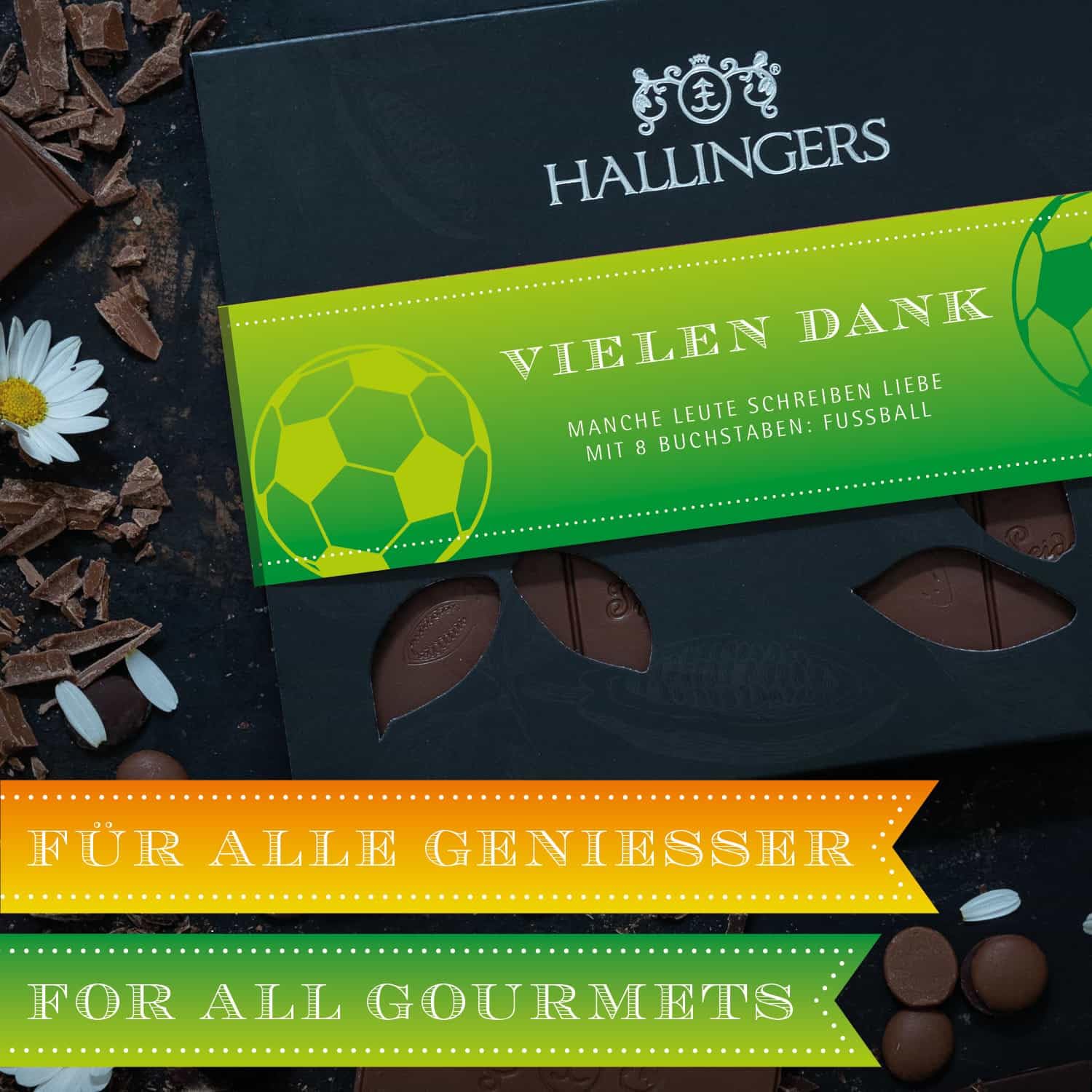 hallingers-schokolade-vielen-dank-fu-ball-tafel-edelkakao-90g-pur image 3