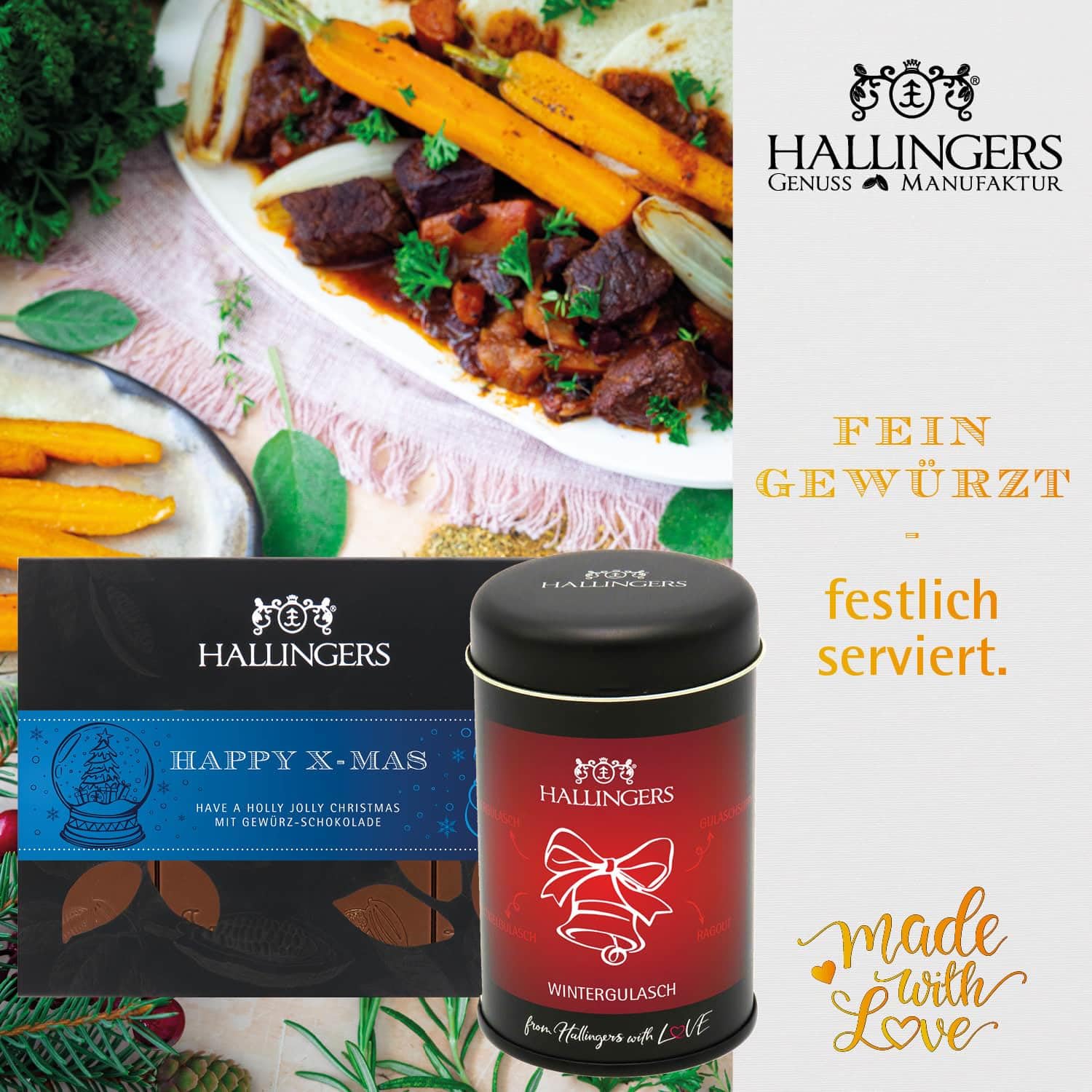 hallingers-geschenkset-merry-christmas-xxl-korb-2229g-feinkost image 5