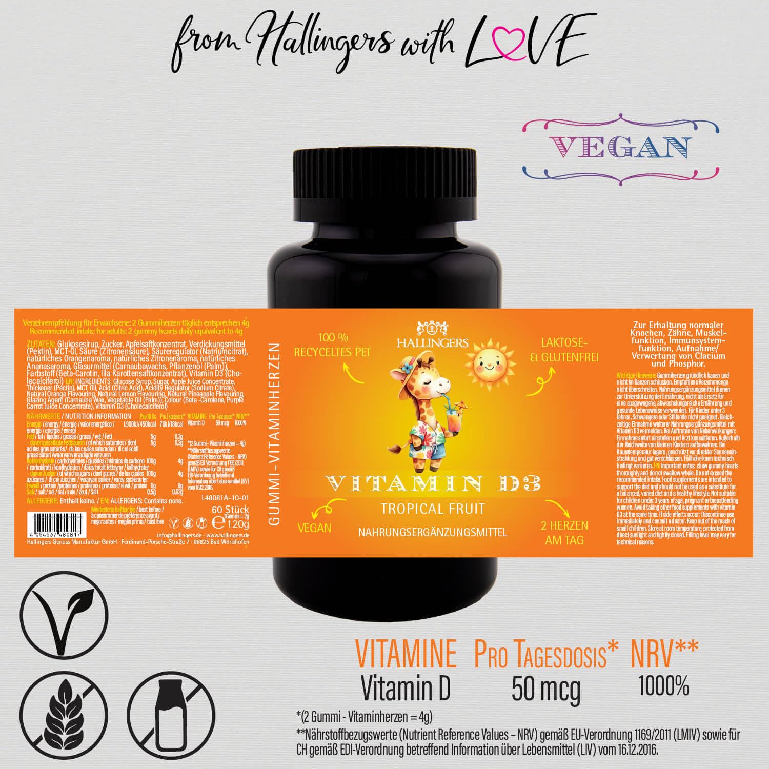 hallingers-wellness-vitamin-d3-giraffe-gummies-60-tropical-1000-ie-vegan image 6