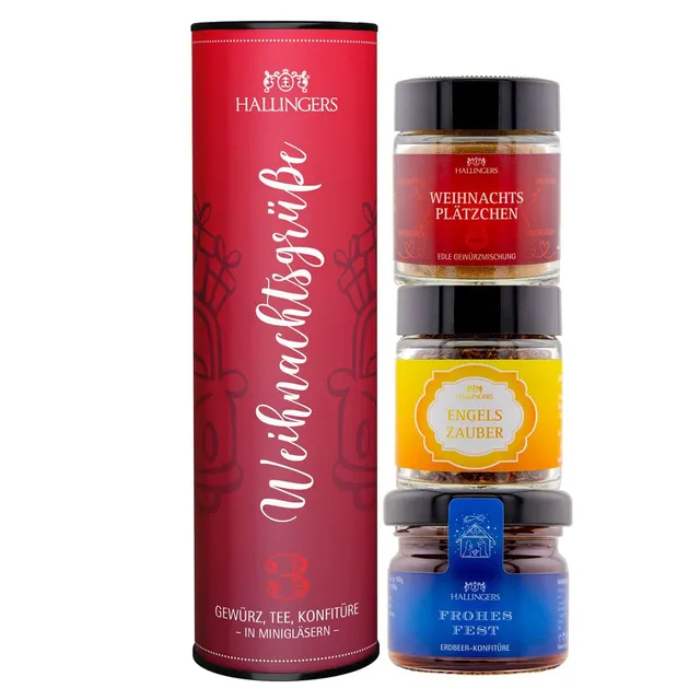 hallingers-geschenkesets-weihnachtsgr-e-feinkost-set-3x-vegan image 1