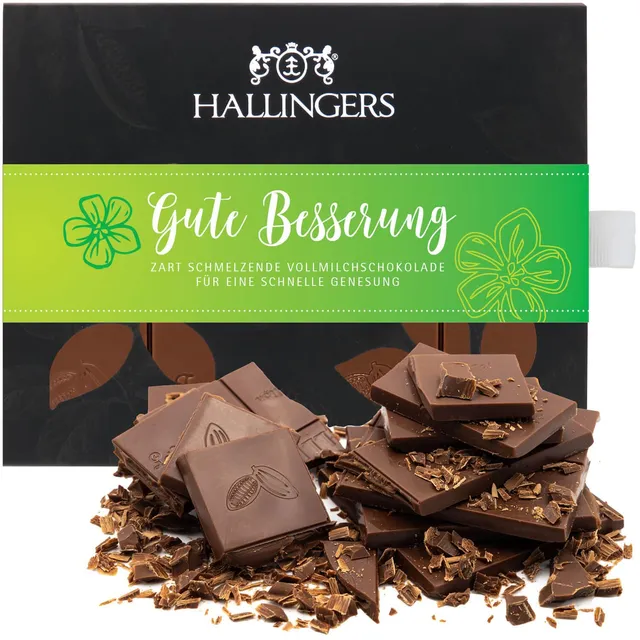 hallingers-gute-besserung-schokolade-90g-vollmilch-handgesch-pft image 1
