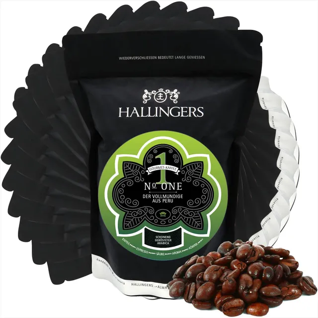 hallingers-no-one-peru-edel-kaffee-geschenk-set-arabica-500g image 1