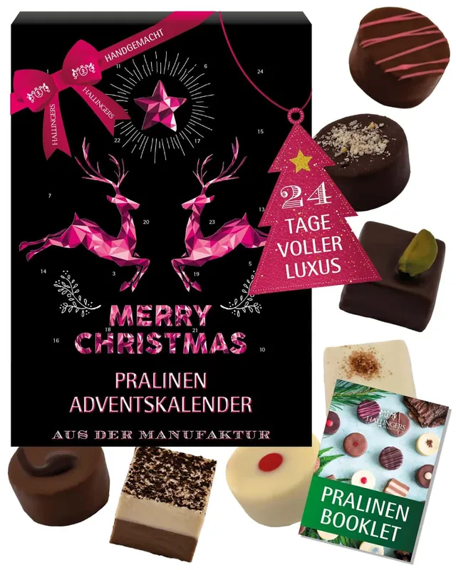 hallingers-adventskalender-pinke-elche-14422-pralinenkalender-ohne-alkohol image 1