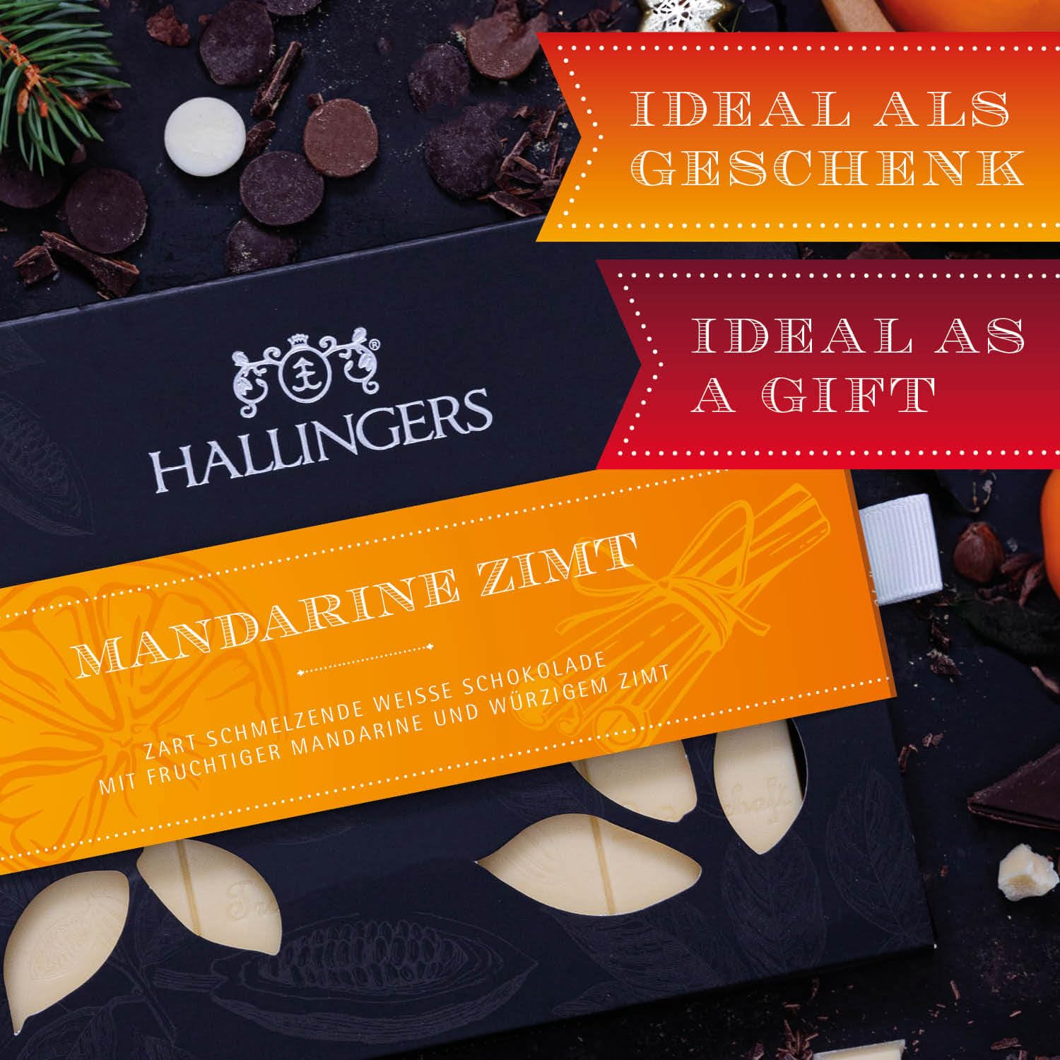 hallingers-schokolade-mandarine-zimt-wei-e-tafel-90g-karton image 3