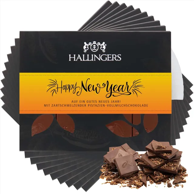 hallingers-happy-new-year-schokolade-pistazie-amaretto-10er-set image 1