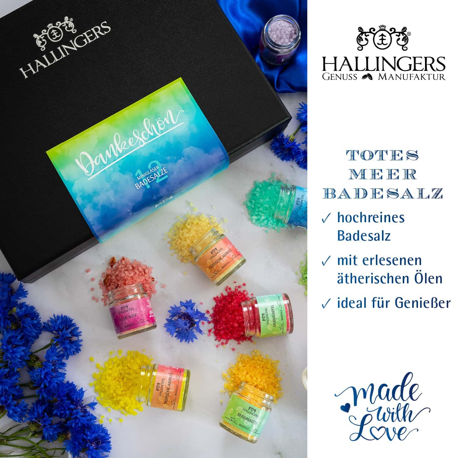 hallingers-dankesch-n-badesalz-set-12x-badezusatz-420g-geschenkbox image 2