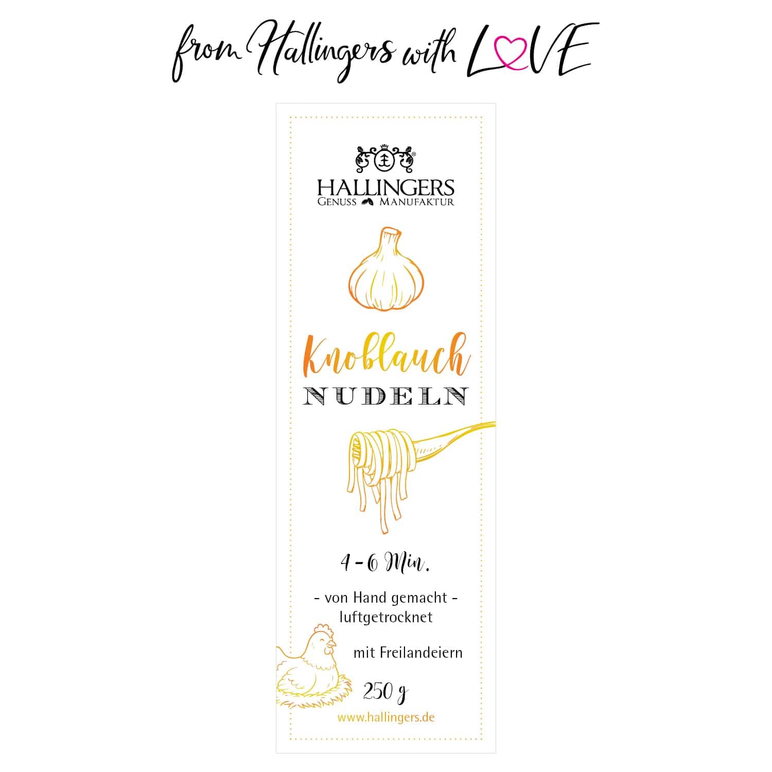 hallingers-kochen-knoblauch-nudeln-pasta-geschenk-250g-freilandei image 6