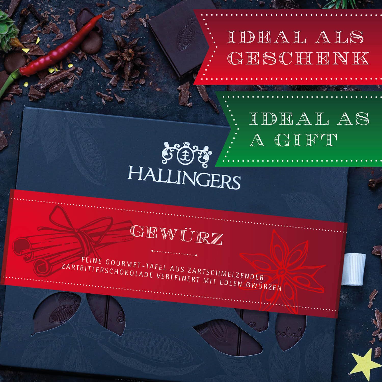 hallingers-gew-rz-vegane-zartbitter-schokolade-xmas-gew-rz-90g image 3