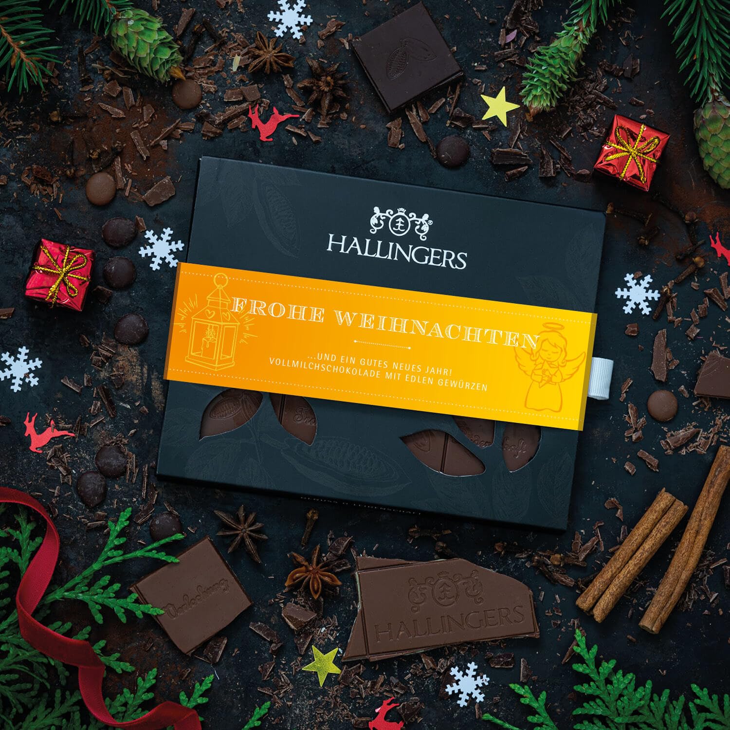 hallingers-frohe-weihnachten-schokolade-xmas-gew-rze-10x900g image 2