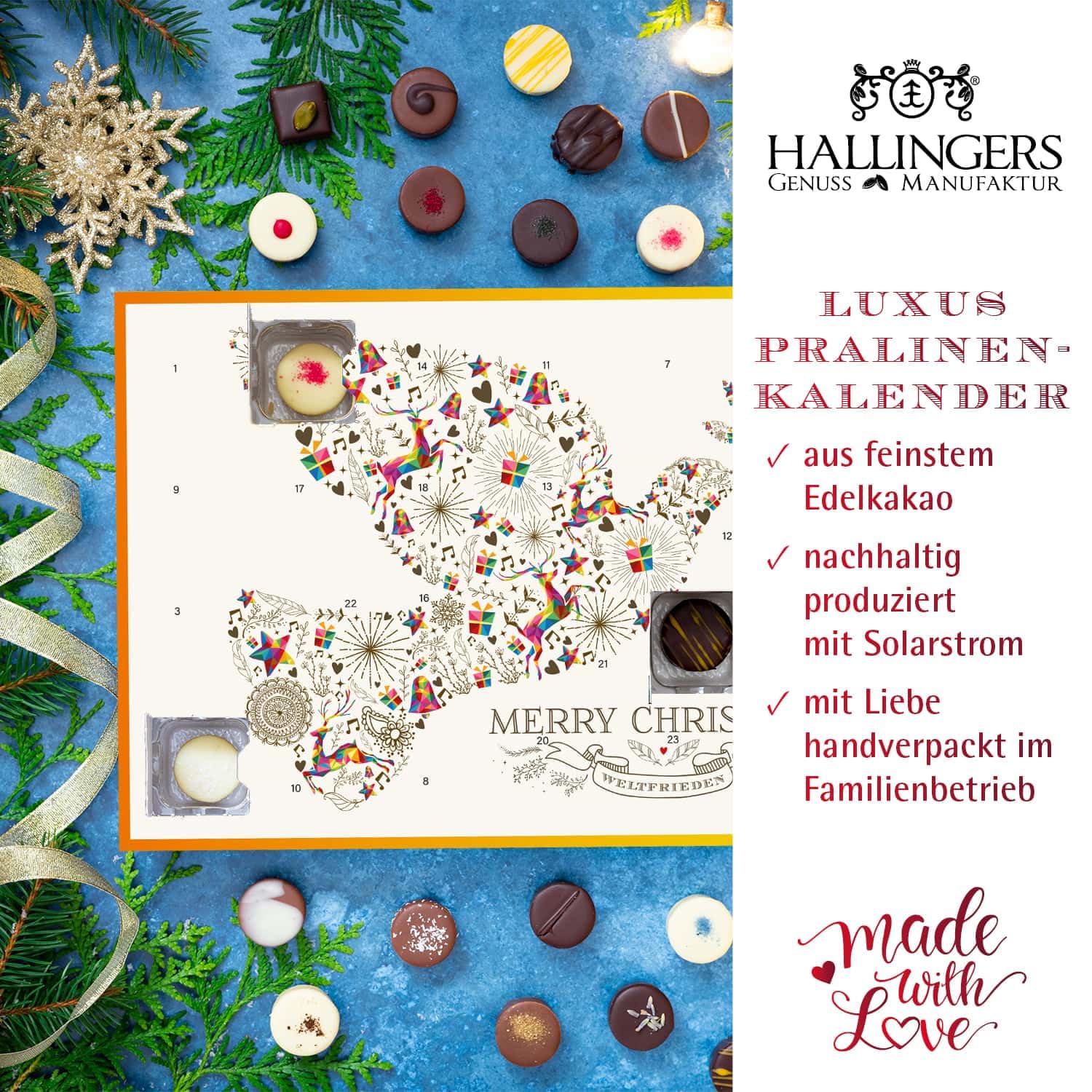 hallingers-adventskalender-weltfrieden-pralinen-300-g-ohne-alkohol image 3