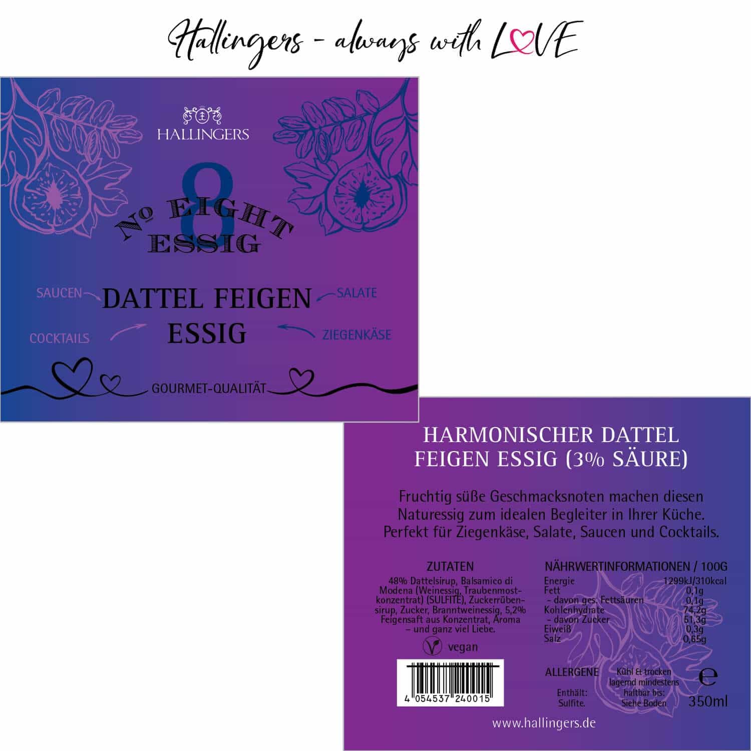 hallingers-no-8-dattel-feigen-essig-gourmet-essig-350ml image 6