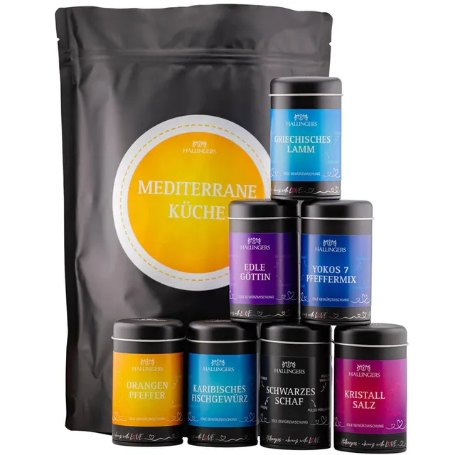 hallingers-kochen-mediterrane-k-che-gew-rzset-tragetasche-740g image 1