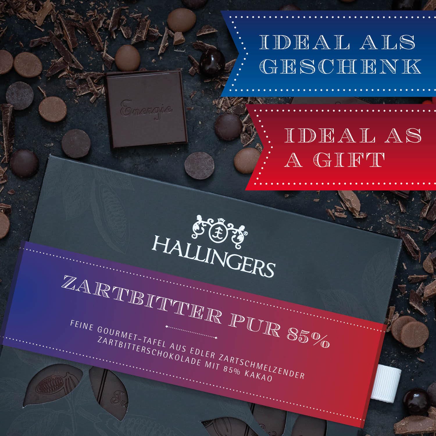 hallingers-schokolade-zartbitter-pur-85-tafeln-10x-vegan image 3