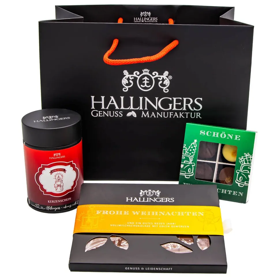 hallingers-geschenkesets-feinkostkorb-frohe-weihnacht-xl image 1