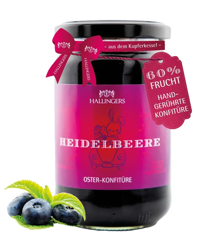 hallingers-oster-konfit-re-waldheidelbeere-marmelade-330g-glas image 1