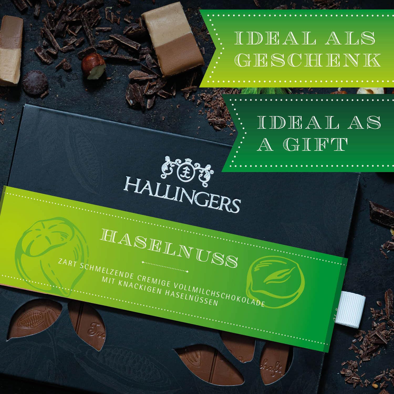 hallingers-schokolade-haselnuss-tafel-vollmilch-nougat-90-g image 3